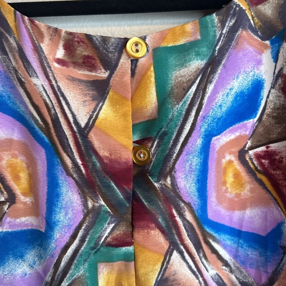 Caviar |  Colorful Top with keyhole button closure. SZ Small
PTP 22”
Length 25” - Picture 3 of 4